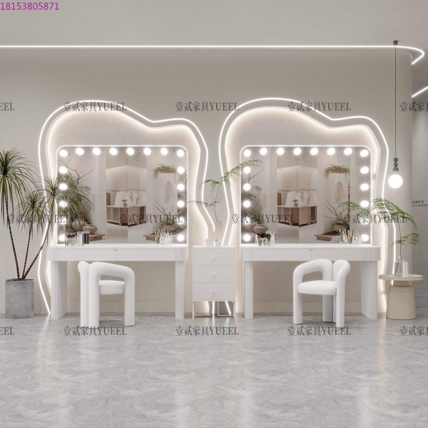 Beauty Makeup Bridal - Meja rias dengan lampu, toko pengantin