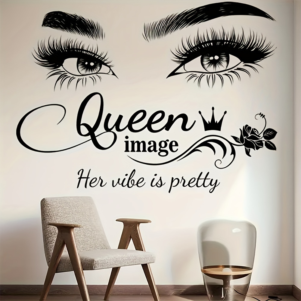 Beauty Queen Makeup - 2 Buah Stiker Dinding Mawar Mahkota