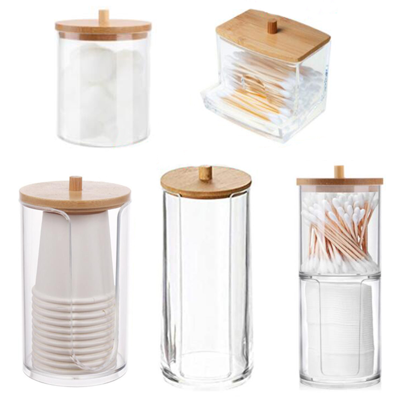 Beauty Makeup Tool Collection - Kotak Penyimpanan Akrilik, Toples Kamar Mandi,