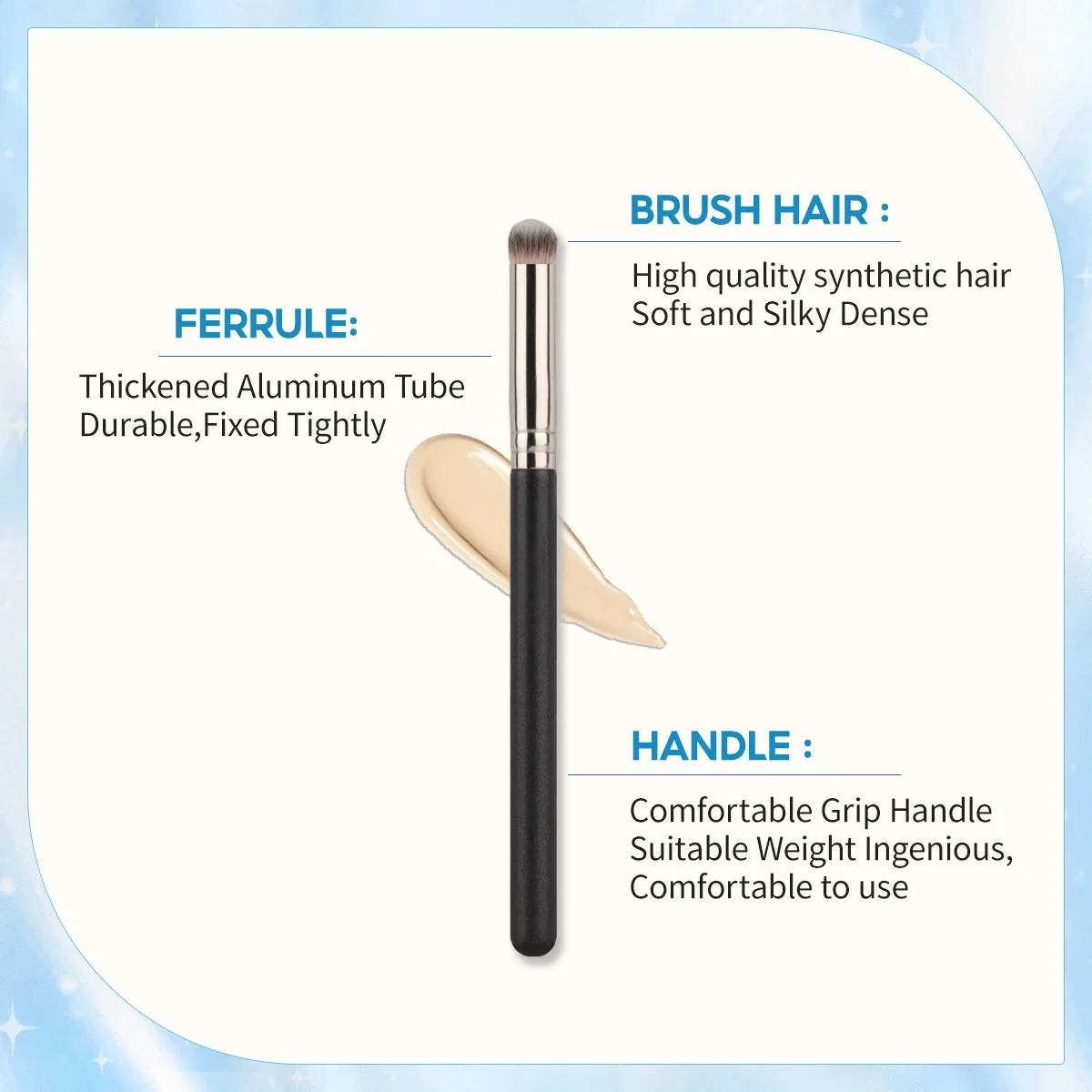 Kuas Rias Concealer Bersudut R - Beauty Queen Makeup ulasan dan harga